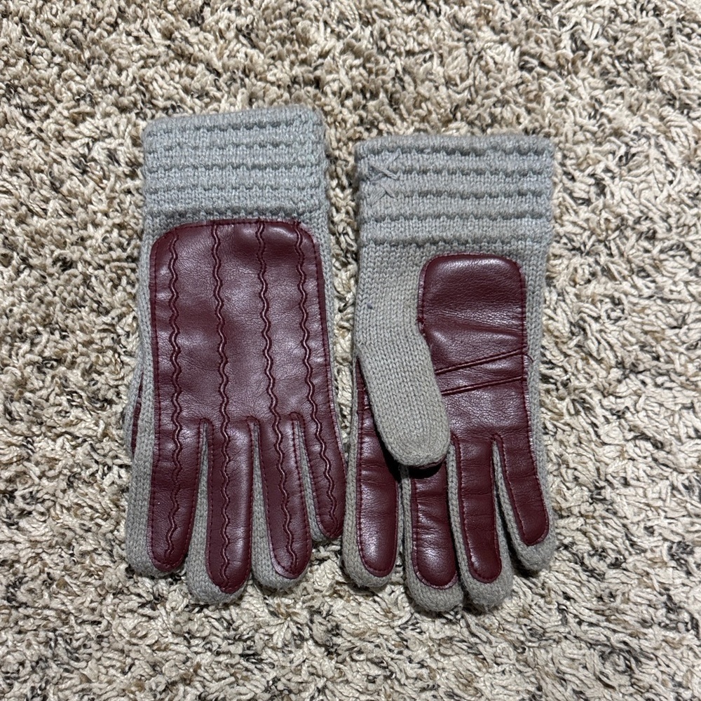 Small Stylish Gray and Brown Women's Gloves